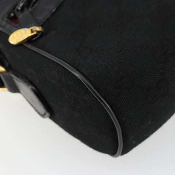 GUCCI GG Canvas Web Sherry Line Umhängetasche Schwarz Rot Grün Auth 178590A