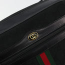 GUCCI GG Canvas Web Sherry Line Umhängetasche Schwarz Rot Grün Auth 178590A-17