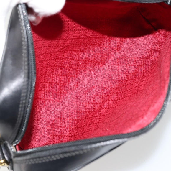 GUCCI GG Canvas Web Sherry Line Umhängetasche Schwarz Rot Grün Auth 178590A