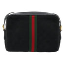 GUCCI GG Canvas Web Sherry Line Umhängetasche Schwarz Rot Grün Auth 178590A-2