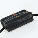 GUCCI GG Canvas Web Sherry Line Umhängetasche Schwarz Rot Grün Auth 178590A-6