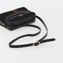 GUCCI GG Canvas Web Sherry Line Umhängetasche Schwarz Rot Grün Auth 178590A-7