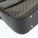 CELINE Macadam Canvas Hand Bag PVC Leather Black Gold Auth 178597A-11