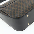 CELINE Macadam Canvas Hand Bag PVC Leather Black Gold Auth 178597A-13
