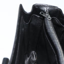 CELINE Macadam Canvas Hand Bag PVC Leather Black Gold Auth 178597A-18