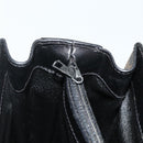 CELINE Macadam Canvas Hand Bag PVC Leather Black Gold Auth 178597A-19
