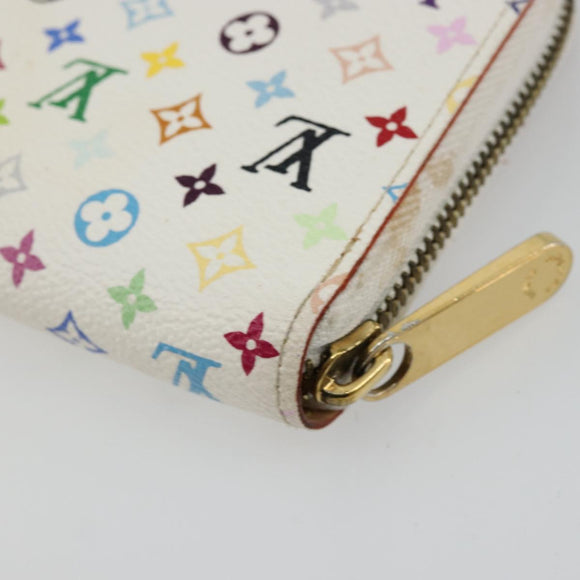 LOUIS VUITTON Monogram Multicolor Zippy Geldbörse Weiß M60241 LV Auth 178601A