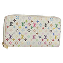 LOUIS VUITTON Monogram Multicolor Zippy Geldbörse Weiß M60241 LV Auth 178601A-1