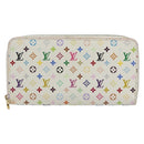 LOUIS VUITTON Monogram Multicolor Zippy Geldbörse Weiß M60241 LV Auth 178601A-13