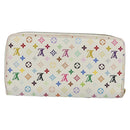 LOUIS VUITTON Monogram Multicolor Zippy Wallet White M60241 LV Auth 178601A-2