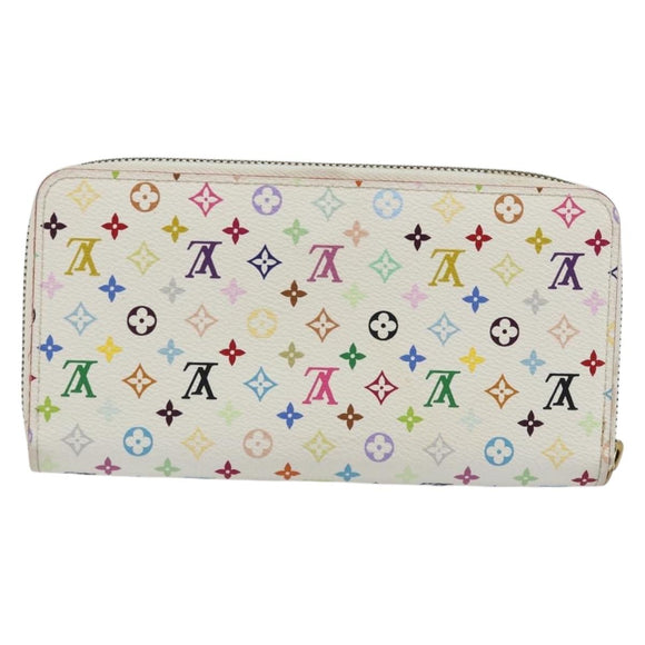 LOUIS VUITTON Monogram Multicolor Zippy Geldbörse Weiß M60241 LV Auth 178601A
