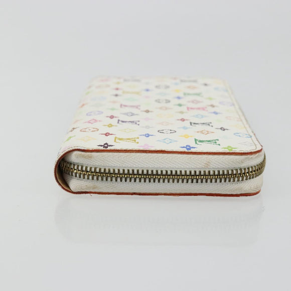 LOUIS VUITTON Monogram Multicolor Zippy Geldbörse Weiß M60241 LV Auth 178601A