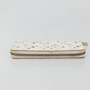 LOUIS VUITTON Monogram Multicolor Zippy Geldbörse Weiß M60241 LV Auth 178601A-5