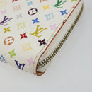 LOUIS VUITTON Monogram Multicolor Zippy Geldbörse Weiß M60241 LV Auth 178601A-14