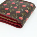 LOUIS VUITTON Monogram Cherry Compact Zip Bifold Portemonnee M95005 LV Auth 178602A-15