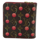 LOUIS VUITTON Monogram Cherry Compact Zip Bifold Portemonnee M95005 LV Auth 178602A-2