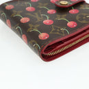 LOUIS VUITTON Monogram Cherry Compact Zip Bifold Portemonnee M95005 LV Auth 178602A-14