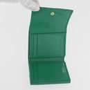 PRADA Wallet Leather Gold Green Auth 178603V-8