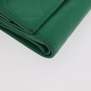 PRADA Wallet Leather Gold Green Auth 178603V-7