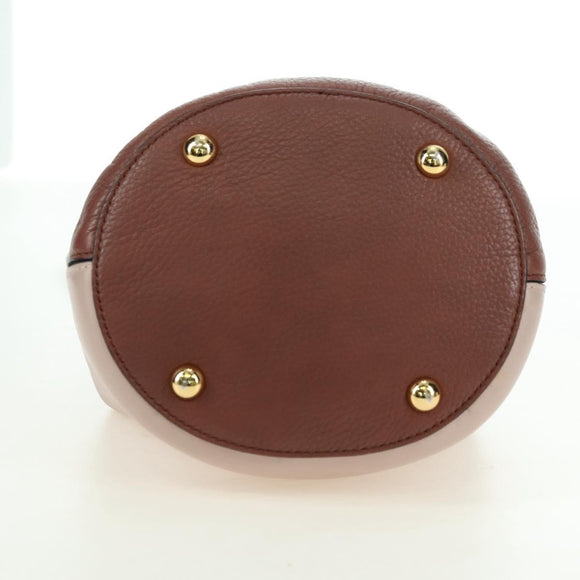 MARNI Panniers Handtasche Leder 2way Beige Gold Auth 178605V