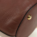 MARNI Panniers Handtasche Leder 2way Beige Gold Auth 178605V-15