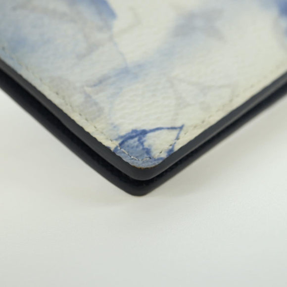 LOUIS VUITTON Watercolor Portefeuille Multi Ple Wallet Blue M80458 Auth 178607M