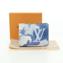 LOUIS VUITTON Watercolor Portefeuille Multi Ple Wallet Blue M80458 Auth 178607M-12
