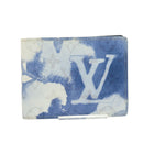 LOUIS VUITTON Watercolor Portefeuille Multi Ple Wallet Blue M80458 Auth 178607M-13
