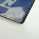 LOUIS VUITTON Watercolor Portefeuille Multi Ple Wallet Blue M80458 Auth 178607M-14