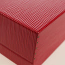 LOUIS VUITTON Epi Boite Bijou Jewelry Box SPO Red LV Auth 178615SV-12