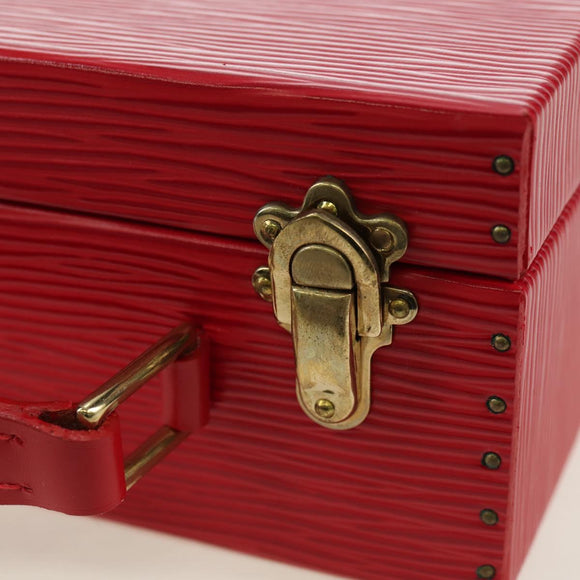 LOUIS VUITTON Epi Boite Bijou Jewelry Box SPO Red LV Auth 178615SV