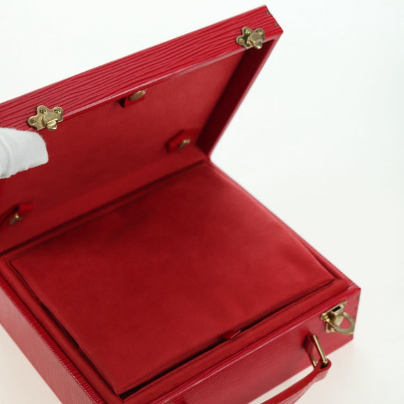 LOUIS VUITTON Epi Boite Bijou Jewelry Box SPO Red LV Auth 178615SV