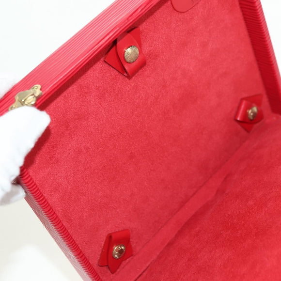 LOUIS VUITTON Epi Boite Bijou Jewelry Box SPO Red LV Auth 178615SV