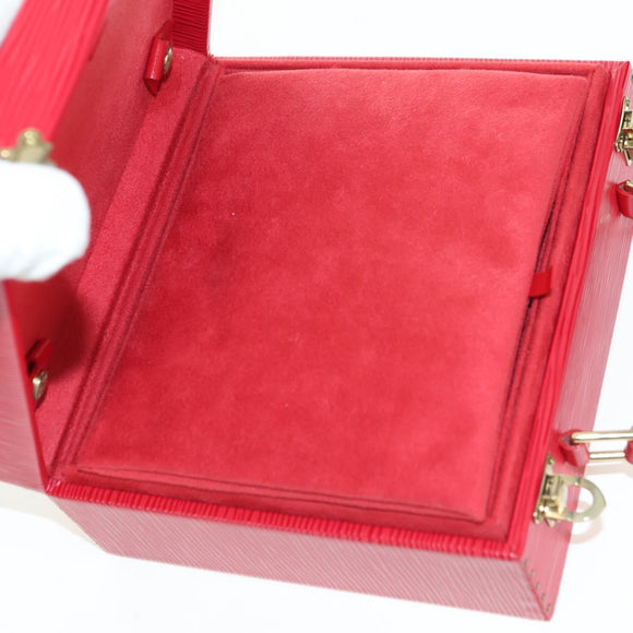 LOUIS VUITTON Epi Boite Bijou Jewelry Box SPO Red LV Auth 178615SV