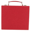 LOUIS VUITTON Epi Boite Bijou Jewelry Box SPO Red LV Auth 178615SV-2