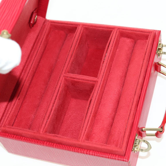 LOUIS VUITTON Epi Boite Bijou Jewelry Box SPO Red LV Auth 178615SV