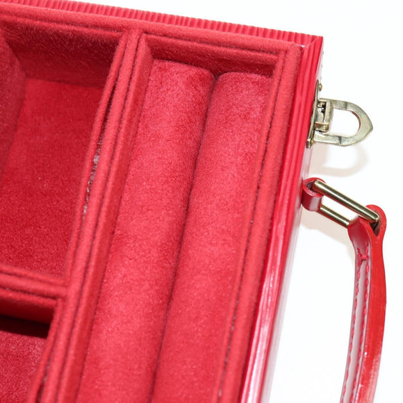 LOUIS VUITTON Epi Boite Bijou Jewelry Box SPO Red LV Auth 178615SV