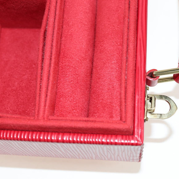 LOUIS VUITTON Epi Boite Bijou Jewelry Box SPO Red LV Auth 178615SV