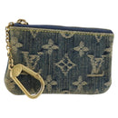 LOUIS VUITTON Monogram Denim Pochette Cles Purse Blue M95343 LV Auth 178632A-1