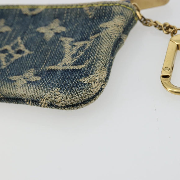 LOUIS VUITTON Monogram Denim Pochette Cles Purse Blue M95343 LV Auth 178632A
