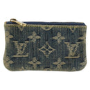 LOUIS VUITTON Monogram Denim Pochette Cles Purse Blue M95343 LV Auth 178632A-13