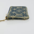 LOUIS VUITTON Monogram Denim Pochette Cles Purse Blue M95343 LV Auth 178632A-4