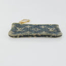 LOUIS VUITTON Monogram Denim Pochette Cles Purse Blue M95343 LV Auth 178632A-6