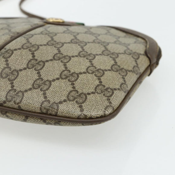 GUCCI GG Supreme Shoulder Bag PVC Beige Gold 904 02 047 Auth 178634