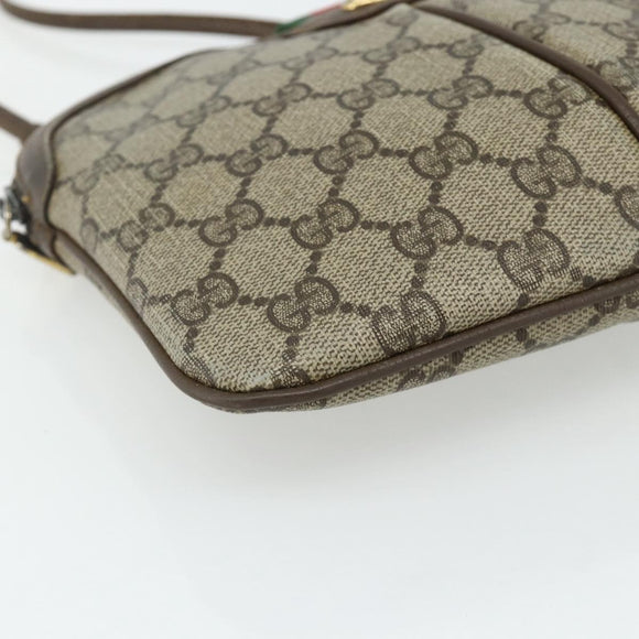 GUCCI GG Supreme Shoulder Bag PVC Beige Gold 904 02 047 Auth 178634
