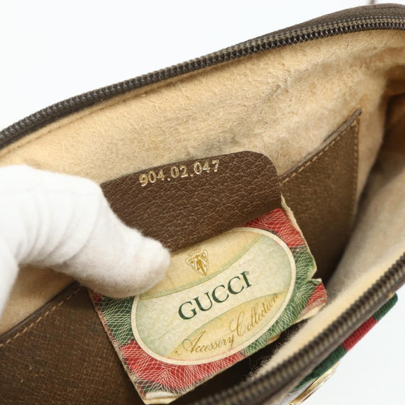GUCCI GG Supreme Shoulder Bag PVC Beige Gold 904 02 047 Auth 178634