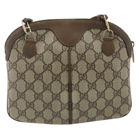 GUCCI GG Supreme Shoulder Bag PVC Beige Gold 904 02 047 Auth 178634