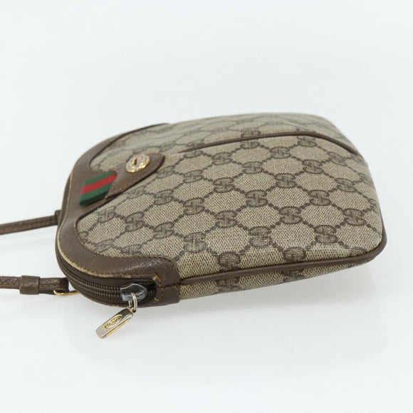 GUCCI GG Supreme Shoulder Bag PVC Beige Gold 904 02 047 Auth 178634