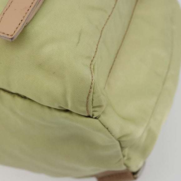 PRADA Backpack Nylon Khaki Silver Auth 178638