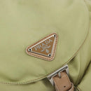 PRADA Backpack Nylon Khaki Silver Auth 178638-16